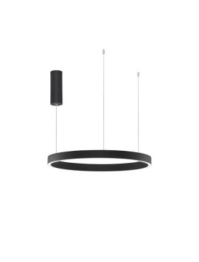 Nova Luce Sting - hanglamp - Ø 80 x 150 cm - 50W dimbare LED incl. - zwart
