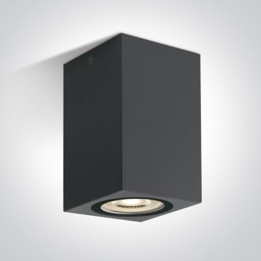 ONE Light GU10 Outdoor Cube Lights - opbouwspot 1L - 6,6 x 6,6 x 11 cm - IP65 - antraciet