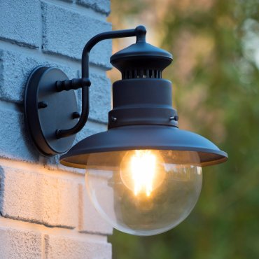 Lucide Figo - buiten wandverlichting - 21,5 x 24 x 26,8 cm - IP44 - zwart