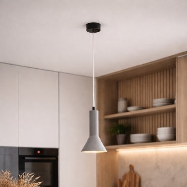 Nova Luce Dylan - hanglamp - Ø 19,5 x 150 cm - grijs