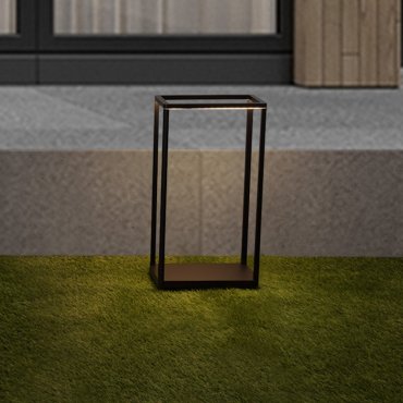 Nova Luce Akmi - tuinpaal - 26 x 50 x 15 cm - 9W LED incl. - IP65 - donker antraciet