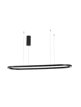 Nova Luce Cuppe - hanglamp - 120 x 35 x 200 cm - 58W dimbare LED incl. - zwart
