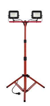 Century Italia Rework - verstraler op statief - 68 x 160 cm - 2 x 30W LED incl. - IP65 - 4000K - zwart en rood