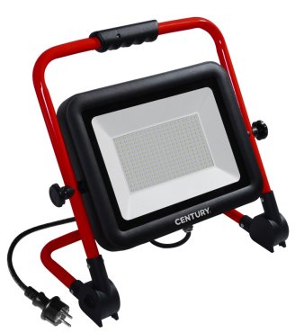 Century Italia Rework - draagbare verstraler - 47,5 x 44,5 x 7 cm - 200W LED incl. - IP65 - zwart en rood