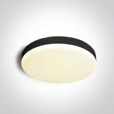 ONE Light Plafo - plafondverlichting - Ø 26 x 5,5 cm - 26W LED incl. - IP65 - zwart