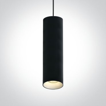 TWEEDEKANS - ONE Light Cylinder - hanglamp - Ø 7,5 x 240 cm - zwart