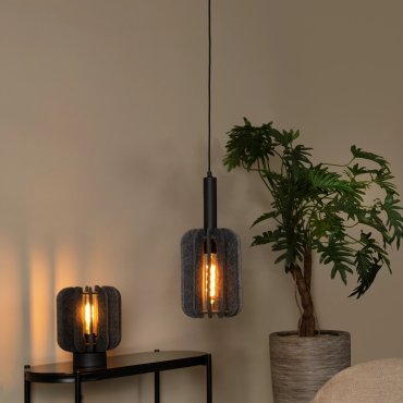 Lucide Rafal - hanglamp - Ø 20 x 183 cm - grijs