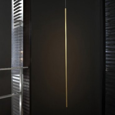 Nova Luce Elettra - hang/staanlamp - Ø 7 x 300 cm - 20W LED incl. - messing goud