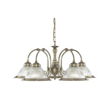 Searchlight American Diner - hanglamp - Ø 62 x 82 cm - antiek messing