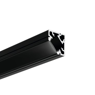 Klus 45-plus - hoek ledprofiel - 1,9 x 1,9 cm - zwart
