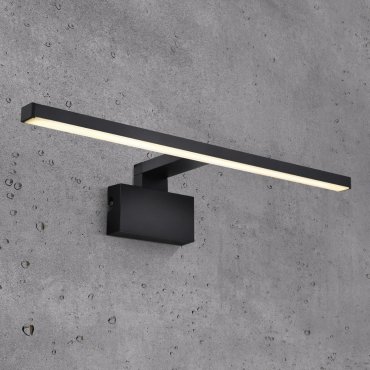 Nordlux Marlee 50 - wandlamp - 50 x 13,6 x 6,4 cm - 8,9W LED incl.  - IP44 - zwart - warm wit (3000K)