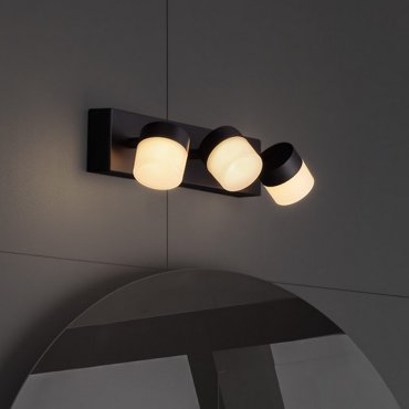 Nova Luce Teko - wandlamp - 38,5 x 7,5 x 11,5 cm - 17W LED incl. - IP44 - zandzwart