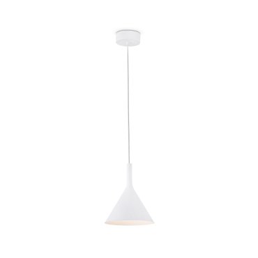 Faro Pam - hanglamp - Ø 16,5 x 21,5 cm - 11W LED incl. - mat wit