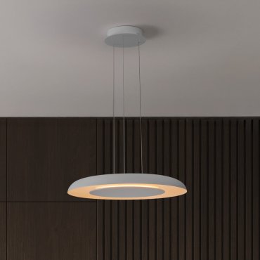 Nova Luce Epos - hanglamp - Ø 60 x 145 cm - 38W dimbare LED incl. - zandwit