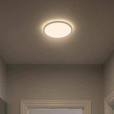 Nordlux Oja - plafondverlichting - Ø 29,4 x 2,3 cm - 17W dimbare LED incl. (3000K/4000K) - IP54 - wit