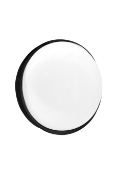 Century Italia Simply - wand/plafondlamp - Ø 16,6 x 6,3 cm - 16W LED incl. - IP65 - zwart