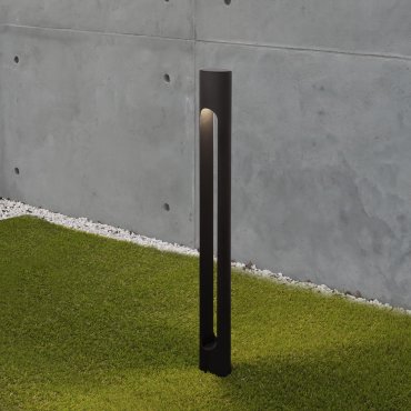 Nova Luce Ellery - tuinpaal - Ø 8 x 80 cm - 12W LED incl. - IP65 - zandzwart