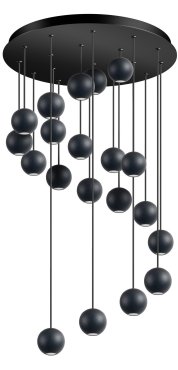 ETH Grace - hanglamp - Ø 4,8 x 400 cm - 80W dimbare LED incl. - zwart