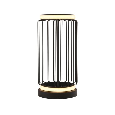 Searchlight Circolo - tafellamp - Ø 16 x 33 cm - 12W LED incl. - zwart en wit