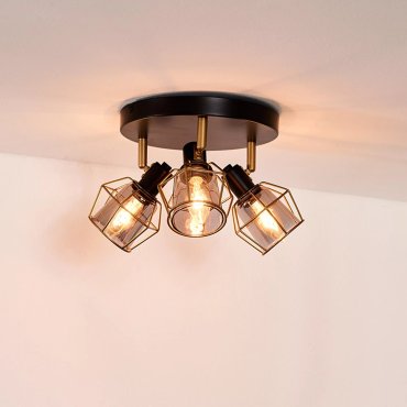 Lucide Nila - opbouwspot - Ø 36 x 16 cm - zwart