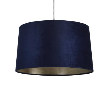 Searchlight Drum Shade - lampenkap - Ø 40 x 25 cm - marineblauw