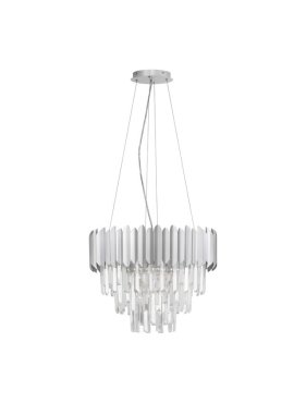 Nova Luce Magnolia - hanglamp - Ø 50 x 120 cm - chroom