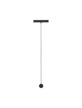 Nova Luce Ultra Slim - rail hanglamp - 19,5 x 3,4 cm - 12W LED incl. - warm witte lichtkleur - zwart