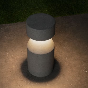Nova Luce Lua - tuinpaal - Ø 16 x 35,5 cm - 12W LED incl. - IP65 - zwart