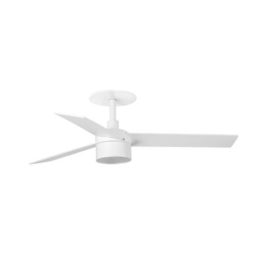 Faro Rudder Tek 3 S - plafondventilator met licht en inbouwrozet - Ø 106 cm - mat wit - 2700K