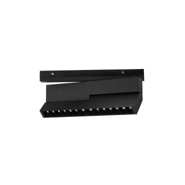 Nova Luce Planet 48V - armatuur voor magnetisch profielsysteem - anti glare - 24,5 x 11 cm - 15W dimbare LED incl. - zandzwart