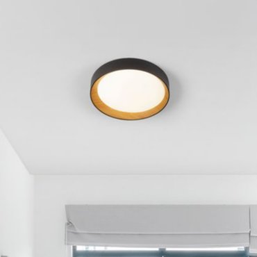 Nova Luce Stake - plafondlamp - Ø 45 x 8 cm - 40W dimbare LED incl. - zandzwart