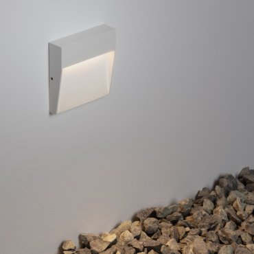 Nova Luce Toby - buiten wandverlichting - 10,5 x 10,5 x 2,2 cm - 3W LED incl. - IP54 - zandwit