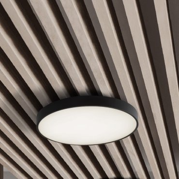 Nova Luce Perfect Profile - plafondlamp op afstandsbediening (incl.) - Ø 100 x 10 cm - 120W dimbare LED incl. - 2700K-6000K - zwart