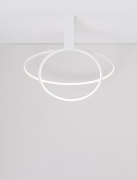 Nova Luce Garve - plafondlamp - Ø 60 x 20 cm - 70W dimbare LED incl. - zandwit