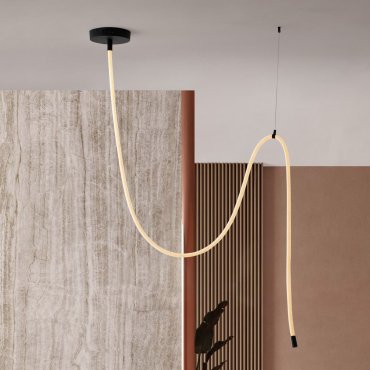 Nova Luce Ilane - hanglamp - 150 x 150 x 2,5 cm - 33W dimbare LED incl. - zandzwart en wit