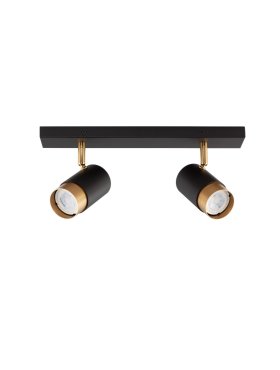 Nova Luce Pogno - opbouwspot 2L - 35 x 6 x 12,5 cm - zandzwart en goud