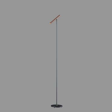 Artdelight Kansas - vloerlamp - 20 x 25 x 140 cm - 6W dimbare LED incl. - zwart en brons
