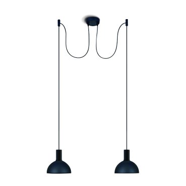 ONE Light E27 Round 2L - hanglamp - Ø 20 x 219,5 cm - zwart