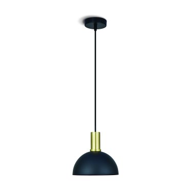 ONE Light E27 Round - hanglamp - Ø 20 x 219,5 cm - zwart