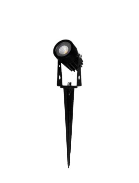 Nova Luce Calix – grondspot op piek - Ø 4 x 22,5 cm - 3W LED incl. - IP65 - zandzwart