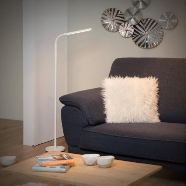 Lucide Gilly - staanlamp - 153 cm - 5W LED incl. - wit