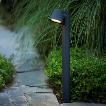 Lucide Dingo - tuinpaal - 20,5 x 70 x 11 cm - 5W dimbare LED incl. - IP44 - antraciet