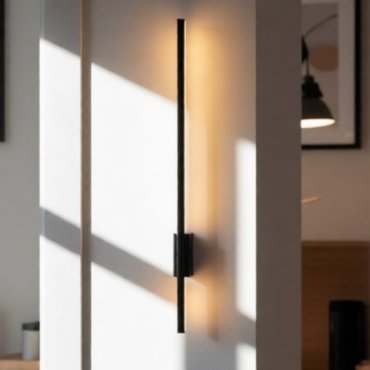 Nova Luce Tien - wandlamp - 1,5 x 8,3 x 60 cm - 10W LED incl. - zandzwart