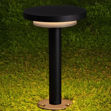 Nova Luce Nitro - tuinpaal - Ø 15 x 23,7 cm - 12W LED incl. - IP65 - zandzwart