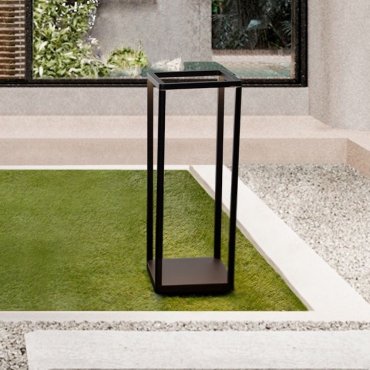 Nova Luce Misti - tuinpaal - 18 x 50 x 18 cm - 9W LED incl. - IP65 - donker antraciet