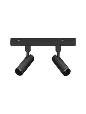 Nova Luce Buxton L - magnetisch railsysteem armatuur - 24,5 x 15,1 x 3,2 cm - 10W LED incl. - warm witte lichtkleur - zwart