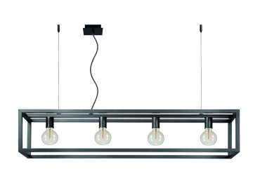 SHOWROOMMODEL - Lucide Oris - hanglamp 4L - 120 x 25 x 90 cm - ijzergrijs