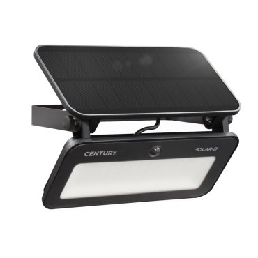 Century Italia Zonne-B - verstraler op zonne-energie met bewegingsensor - 19,4 x 9,7 x 4,4 cm - 12W LED incl. - instelbare lichtkleur - IP65 - zwart