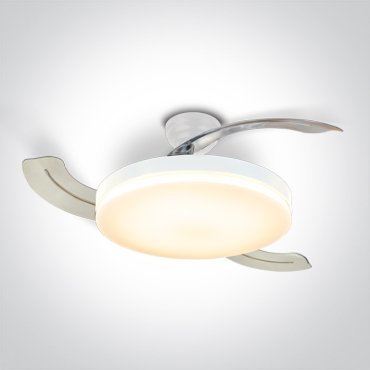 ONE Light Transparent Blades - plafondventilator met licht en afstandsbediening - Ø 105 x 33 cm - 32W LED incl. - wit