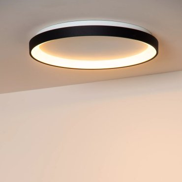 Lucide Vidal - plafondverlichting - Ø 48 x 6 cm - 38W LED incl. - zwart